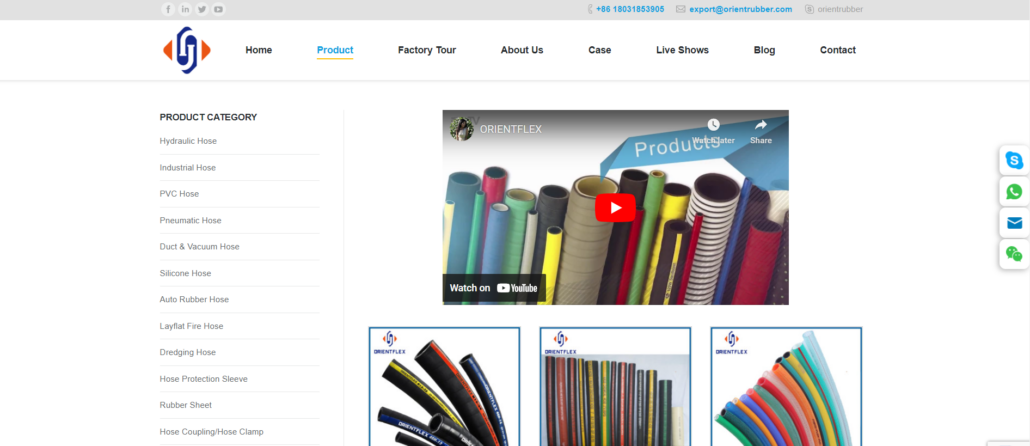 orientflex hydraulic hose